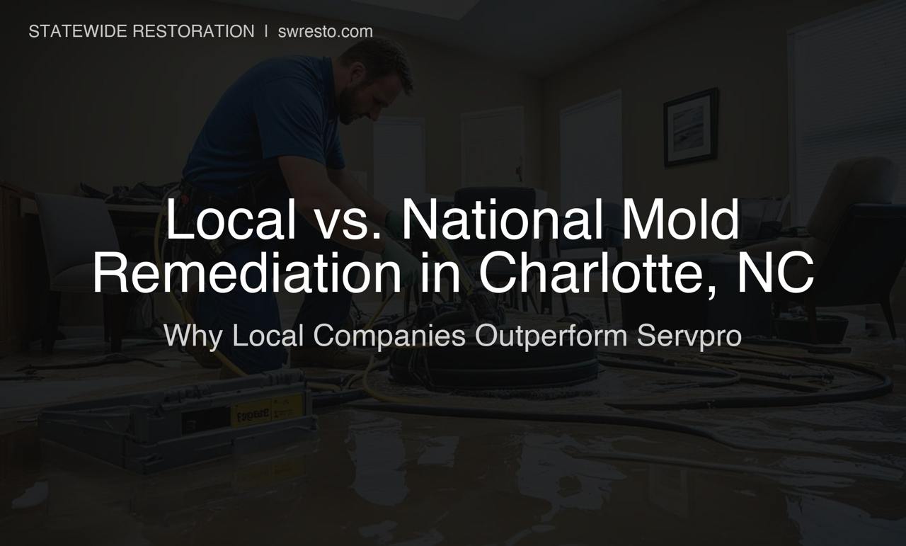 Local vs. National Mold Remediation in Charlotte, NC: Why Local Companies Outperform Servpro